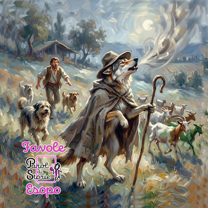 Il lupo e il pastore. Una favola di Esopo