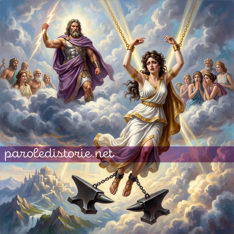 Era, signora dell’Olimpo, e l’ingannevole Zeus. Mitologia