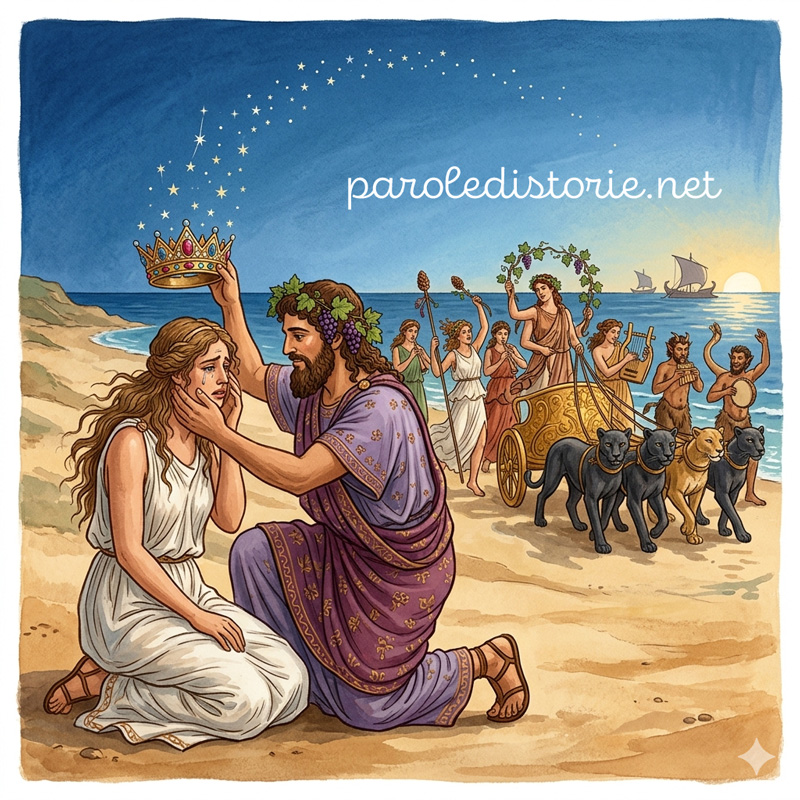 Dioniso e Arianna, un amore ritrovato. Mitologia